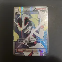 Pokemon Korrina Ultra Rare Full Art Holo 111/111 XY Furious Fists Trainer Card - Image 1
