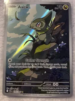 Pokemon Axew Holo TCG Sv: Black Bolt Illustration Rare Card 145/086 - Image 1