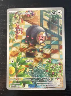 Pokemon TCG Lechonk SV03 Obsidian Flames Holo Illustration Card 209/197 NM - Image 1