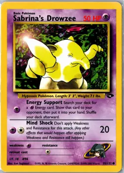 Pokemon Card - Sabrina's Drowzee 95/132 Gym Challenge Common Moderately Played - Image 1