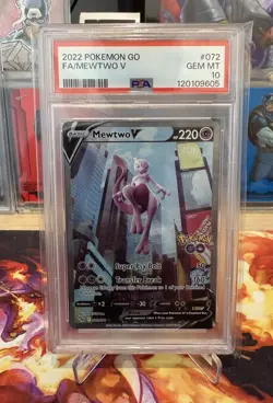 Mewtwo V - Alt Art - PSA 10 - Pokemon GO 072/078 - Gem Mint - Pokemon Card - Image 1