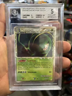 BGS 5 Meganium PRIME HeartGold SoulSilver Base Pokemon Card 109/123 Rare - Image 1
