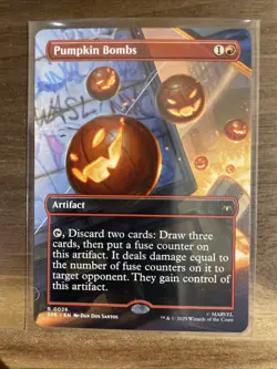 Pumpkin Bombs Borderless Rare NON-Foil MTG Spider-Man Magic The Gathering - Image 1