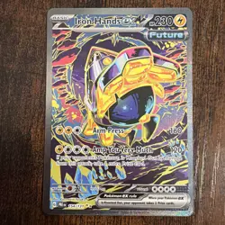 Iron Hands ex 154/131 Prismatic Evolutions Special Illustration Rare Pokemon - Image 2