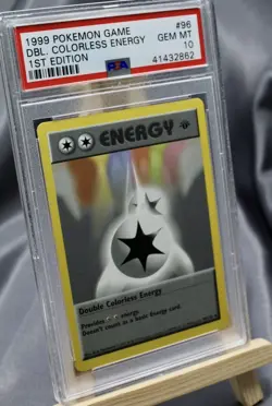 DOUBLE COLORLESS ENERGY 96/102 PSA 10 GEM MINT 1999 Pokemon 1st Edition - Image 2