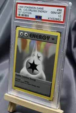 DOUBLE COLORLESS ENERGY 96/102 PSA 10 GEM MINT 1999 Pokemon 1st Edition - Image 3