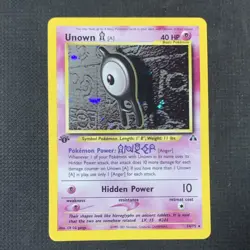 Pokemon Unown [A] 14/75 Neo Discovery 1st Edition Holo Rare English 2001 - Image 2