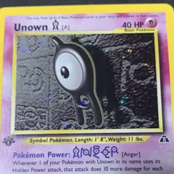 Pokemon Unown [A] 14/75 Neo Discovery 1st Edition Holo Rare English 2001 - Image 3