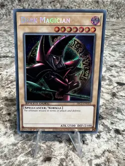 Yugioh! Dark Magician SBC1-ENG01 Secret Rare 1st Edition LP - Image 1