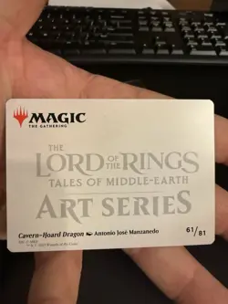 Cavern-Hoard Dragon Art Card (Gold-Stamped Signature) LOTR NM - Image 2