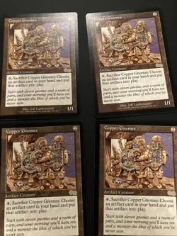 Copper Gnomes MTG Urzas Saga 4 Card Playset - Image 1