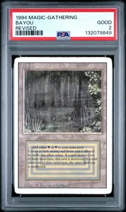 1994 MTG REVISED ED BAYOU PSA 2 - Image 1