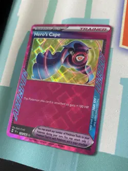 Hero's Cape 152/162 SV05: Temporal Forces Ace Spec Rare Holo English - NM - Image 2