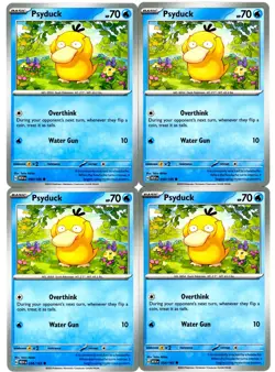 4x Pokemon TCG Psyduck 054/165 Sv: Scarlet & Violet 151 Regular Playset - Image 1