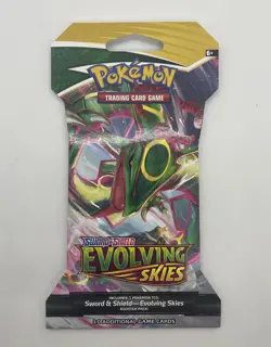 Pokemon Evolving Skies Sleeved Booster Pack Rayquaza Art English 2021 - Image 1