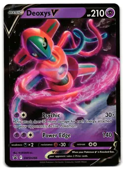 Deoxys V SWSH266 - 🌊 Sword & Shield Promo Promo Pokemon TCG Holo 🖤 - LP - Image 1