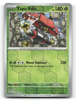 Tapu Bulu 006/064 - Shrouded Fable Reverse Holo - Pokemon Card NM/M - Image 1