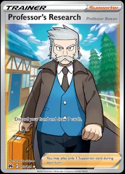 Pokemon Karte : Professor's Research Full Art Crown Zenith 150/159 ENG NM - Image 1