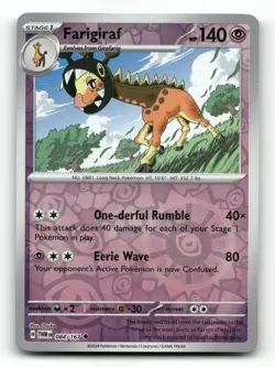 Farigiraf 084/167 - Twilight Masquerade Reverse Holo - Pokemon Card NM/M - Image 1