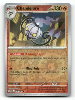 Chandelure 038/167 - Twilight Masquerade Reverse Holo - Pokemon Card NM/M - Image 1