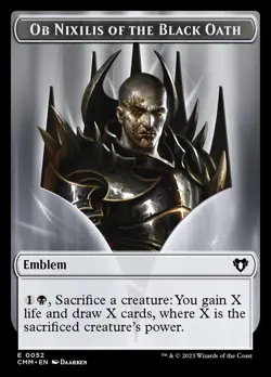 Ob Nixilis of the Black Oath 1x EMBLEM MtG Commander Masters SP/NM - Image 1