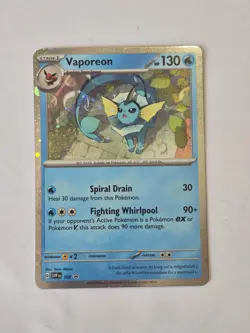 Vaporeon Cosmos Holo 168 Holo Promo Scarlet & Violet Promo Pokemon SVP NM - Image 1