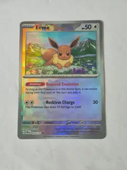 Eevee (Poke Ball Pattern) 074/131 Holo SV: Prismatic Evolutions Pokemon Holo NM - Image 1