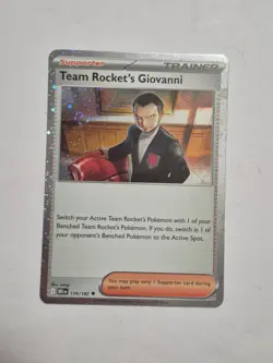Team Rocket's Giovanni (Cosmos Holo) 174/182 Destined Rivals Pokemon Holo NM - Image 1