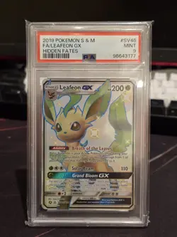 Pokemon Card - Leafeon GX Hidden Fates SV46/SV94 Full Art - PSA 9 - Image 1