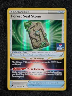 2024 Pokemon FOREST SEAL STONE 156/195 Silver Tempest Gym SE Asia Exclusive (B) - Image 1