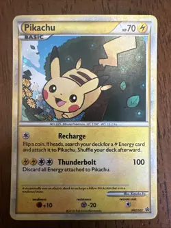 Pokemon Pikachu TCG Holo Black Star Promo Card HGSS03 - Image 1