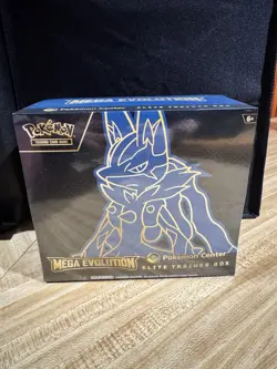 Mega Evolution Lucario Pokemon Center Sealed Elite Trainer Box (ETB) RIPPED SEAL - Image 1