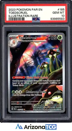 Pokemon 2023 Toedscruel 185/182 Full Art IR Paradox Rift GEM MINT PSA 10 - Image 1