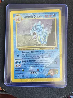 Pokemon TCG Giovanni's Gyarados Gym Challenge Holo Rare 5/132 2000 - Damaged - Image 1