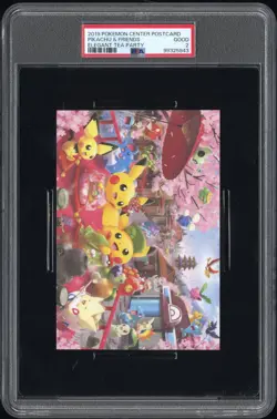 2019 POKEMON CENTER 2 POSTCARD SET ELEGANT TEA PARTY PIKACHU & FRIENDS PSA 2 - Image 1