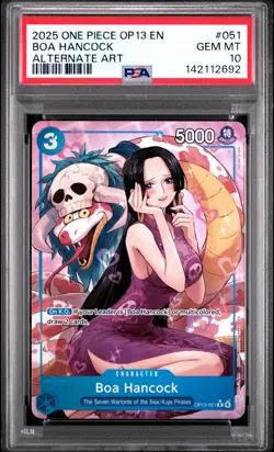 2025 ONE PIECE OP13-CARRYING ON HIS WILL ALTERNATE ART #051 BOA HANCOCK PSA 10 - Image 1