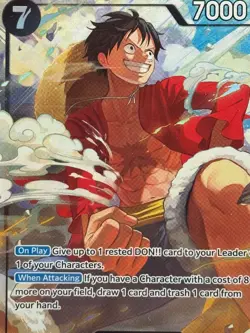ONE PIECE 2025 MONKEY LUFFY PC VOL. 3 #P-075 PROMO ALT ART PARALLEL CGC 8 - Image 3