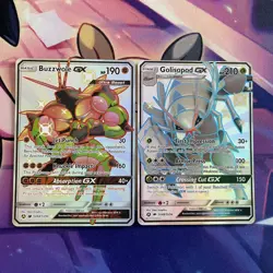 Pokemon TCG | Golisopod GX SV48 & Buzzwole SV68/SV94 Hidden Fates X2 Card Bundle - Image 1