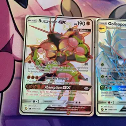 Pokemon TCG | Golisopod GX SV48 & Buzzwole SV68/SV94 Hidden Fates X2 Card Bundle - Image 2
