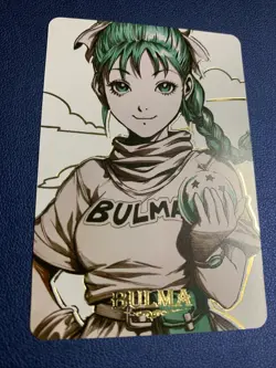 Bulma Dragon Ball Z Girl Cute Anime Doujin Gold Foil Holo Art Card ACG Carddass - Image 1