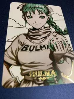 Bulma Dragon Ball Z Girl Cute Anime Doujin Gold Foil Holo Art Card ACG Carddass - Image 5