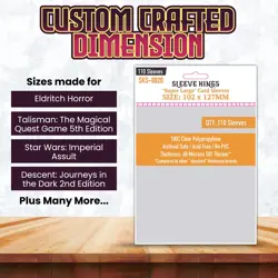 Super Large Game Card Sleeves (102x127mm) 110 Pack, 60 Micron, SKS-8820 - Image 5