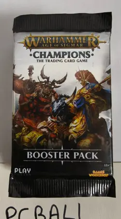 9 x Warhammer Age of Sigmar Champions Trading Card Game Booster Pack, NEW. - Image 3