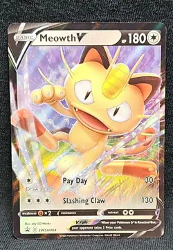 Meowth V SWSH004 SWSH: Sword & Shield Promo Cards Holo - Image 1