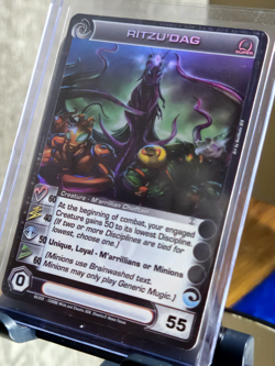 1st Edition Super Rare Ritzu'dag FOIL Chaotic Card 60/40/50/60/55 (3 MAX STATS) - Image 2