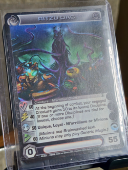 1st Edition Super Rare Ritzu'dag FOIL Chaotic Card 60/40/50/60/55 (3 MAX STATS) - Image 3