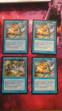 Arcane Denial Alliances X4. Different Art, Light Play, LP. Playset. MTG - Image 1