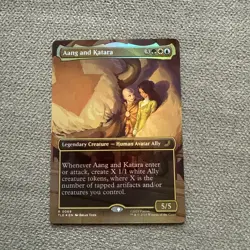 MTG: Aang and Katara - Foil - Borderless - Avatar: The Last Airbender - Image 1