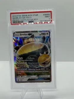 Pokemon TCG Snorlax GX SM05 PSA 9 - Image 1