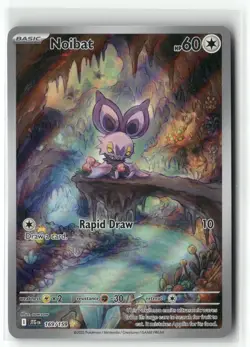 2025 Pokemon Prismatic Evolutions Noibat 169/159 Illustration Rare NM - Image 1